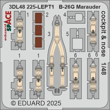 Eduard 3DL48225 1/48 B-26G Marauder Cockpit & Nose SPACE SPACE for