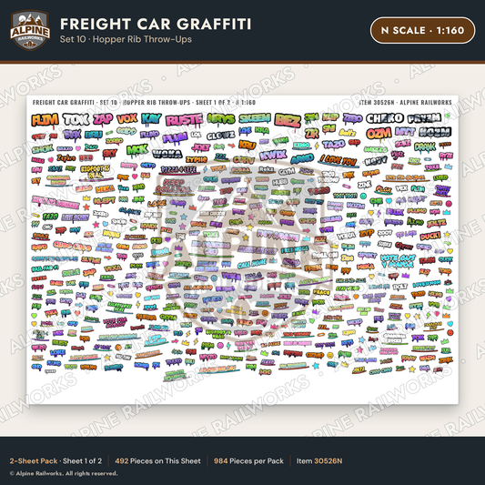 Alpine Railworks 30526N N Scale Freight Car Graffiti Cut-Outs