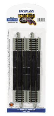Bachmann 44528 HO 9" Straight Rerailer Nickel Silver Track (2/Cd)