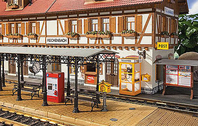 Pola 331745 G Scale Train Station Accessory Set