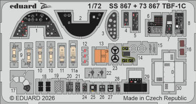 Eduard SS867 1/72 Zoom Set TBF-1C for HOBBY BOSS