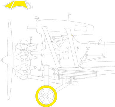 Eduard EX1066 1/48 Bulldog Mk.II MASK for AIRFIX for AIRFIX