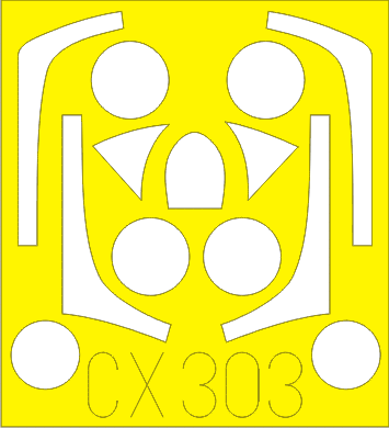 Eduard CX303 1/72 Paint Mask for PLATZ T-33 Canopy Mask Set
