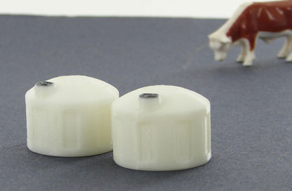 3D To Scale 64-325-WT 1/64 Bulk Fluid Tank, White 2-Pack