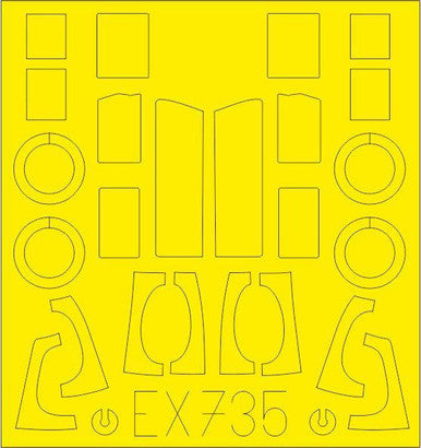 Eduard EX735 1/48 Mask Proctor Mk. I for DWN Canopy Mask Set