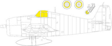 Eduard EX866 1/48 Mask F6F-5 TFace Canopy Mask Set for Eduard
