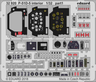 Eduard 32920 1/32 P-51D5 Interior for Revell (Pre-Painted)