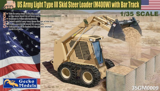Gecko Models 350009 1/35 US Army M400W Light Type III Skid Steer Loader w/Bar Tr