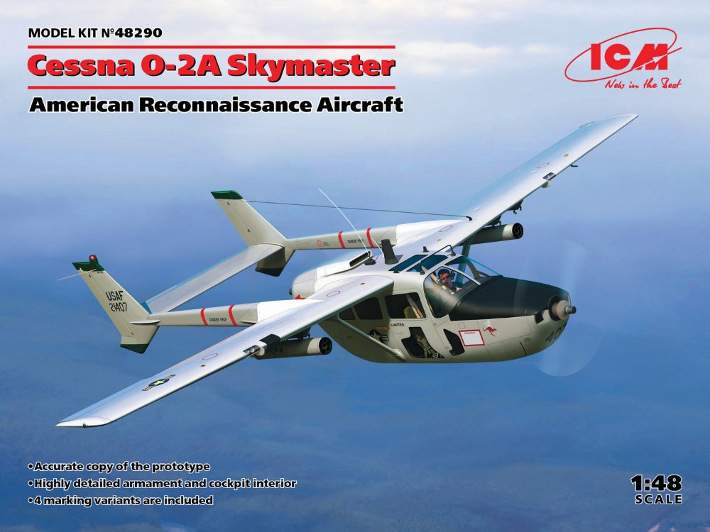 ICM Models 48290 1/48 USAF Cessna O2A Skymaster Recon Aircraft