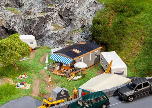 Faller 130657 HO Scale Mobile Home -- Kit - 4-5/16 x 2-1/8 x 1-1/2"