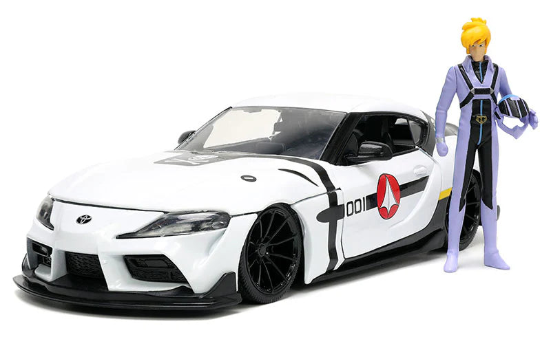 Jada 33682 1/24 Robotech 2020 Toyota Supra Car w/Roy Focker Figure