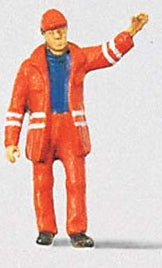 Preiser 28009 HO Scale Individual Figure - Railway Personel Modern