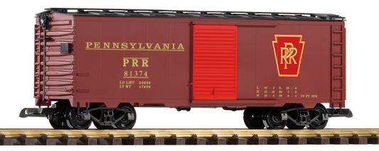 Piko 38825 G Scale PRR Steel Boxcar #81374, Tuscan