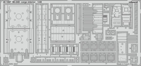 Eduard 481067 1/48 Aircraft- Mi24D Cargo Interior for EDU