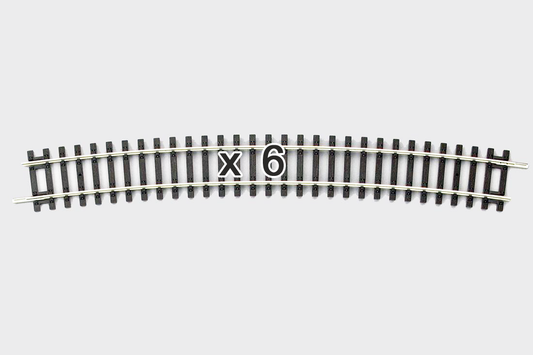 Piko 55219 HO Scale Curved Track R9/15 Degrees, Box of 6