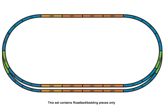 Piko 55367 HO Scale Roadbed for A-Track Sets A + E (No Track)