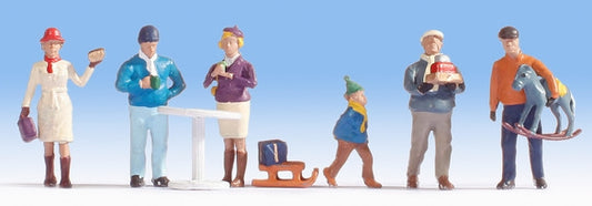 Noch 36926 N Scale Christmas Market -- pkg(6)