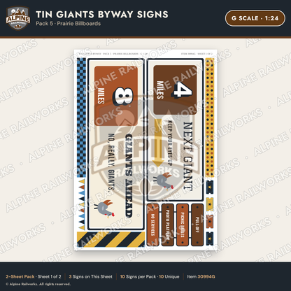 Alpine Railworks 30994G G Scale Roadside Signs - Scrap Metal Giants