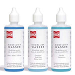 Busch 7581 A Scale Modeling Water Color Set -- 1 Each: Turquoise, Blue, Light Bl