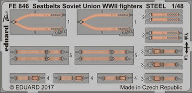 Eduard FE846 1/48 Seatbelts Soviet Union WWII Fighters Steel