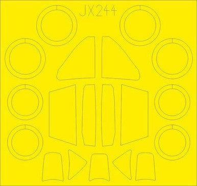 Eduard JX244 1/32 Mask Me262A for RMG Canopy Mask Set