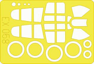 Eduard EX058 1/48 Mask P-40E for Hasegawa Canopy Mask Set