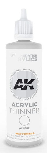 AK Interactive 11500 3G Acrylic Thinner 100ml Bottle