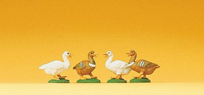 Preiser 47077 1/25 Scale Wild Animal Figures, 1/24 - 1/25 Scale Ducks