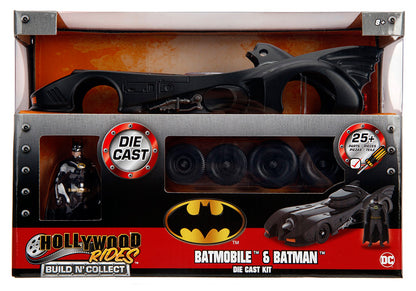 Jada Toys 30874 1/24 1989 Batmobile Model Kit, Hollywood Rides