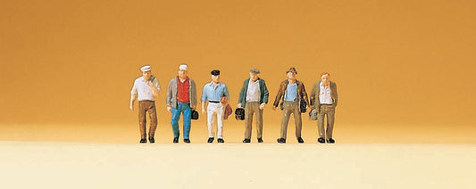 Preiser 79099 N Scale Male Commuters Figure Set (6)