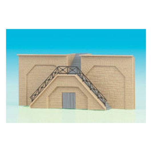 Brawa 2699 N Scale Stone Wall w/Stairs -- 4-3/4 x 2" (12 x 5cm)