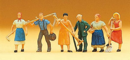 Preiser 14040 HO Scale Working People Farm Workers pkg(6)