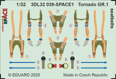 Eduard 3DL32039 1/32 Tornado GR.1 Seatbelts SPACE SPACE for ITALERI