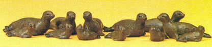 Preiser 20395 HO Scale Animals Seals pkg(12)
