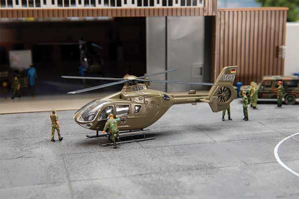 Faller 131022 HO Scale Airbus EC135 Military Helicopter - Kit -- German Army