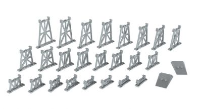 Bachmann 42523 N Graduated Trestle Set for non-roadbed track (26pc/cd)