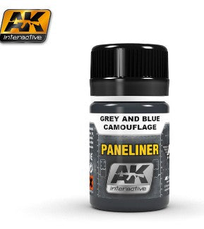 AK Interactive 2072 Air Series: Panel Liner Grey & Blue Camouflage Enamel Paint