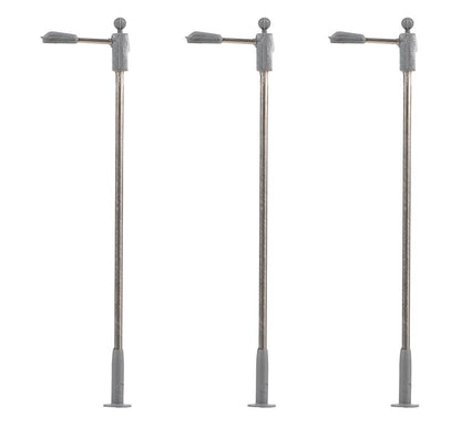 Faller 272122 N Scale LED Pole-Mast Streetlights, Cold White (3)