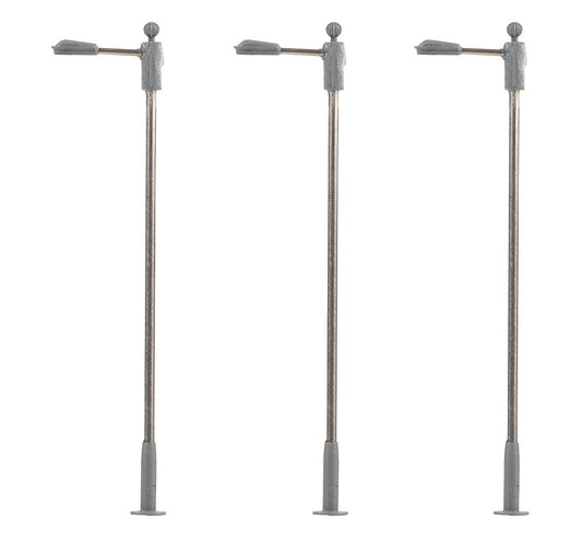 Faller 272122 N Scale LED Pole-Mast Streetlights, Cold White (3)