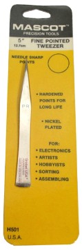 Mascot 501 Fine Pointed Tweezers 4-1/4"