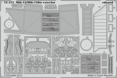 Eduard 72575 1/72 MiG-15/MiG-15bis Exterior for Eduard