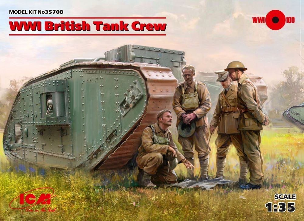 ICM Models 35708 1/35 WWI British Tank Crew (4)