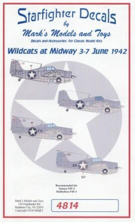 Starfighter Decals 4814 1/48 - F4F3/4 Wildcats at Midway June 1942