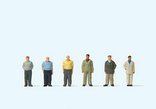 Preiser 88561 Z Scale Standing Men Figure Set pkg(6)