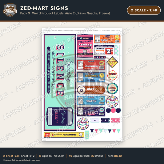 Alpine Railworks 31184O O Scale Grocery Store Signs - Funny Products