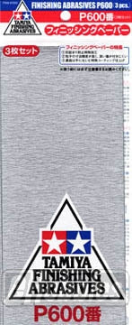 Tamiya 87055 Finishing Abrasives P600 (3 Sheets)