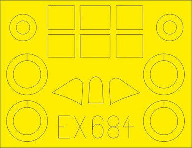 Eduard EX684 1/48 Mask Re.2005 for SWORD Canopy Mask Set