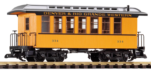 Piko 38600 G Scale D&RGW Coach 334 Yellow