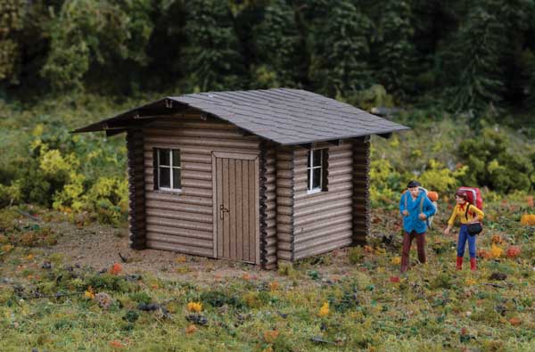 Walthers Scenemaster 4113 HO Scale Forest Cabin -- Laser-Cut Wood Kit - 2-1/2 x