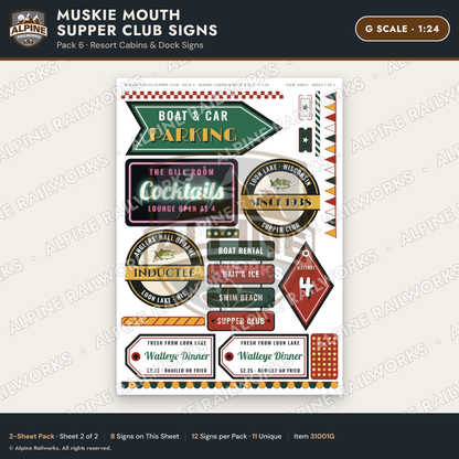 Alpine Railworks 31001G G Scale Roadside Attraction Signs - Giant Fish